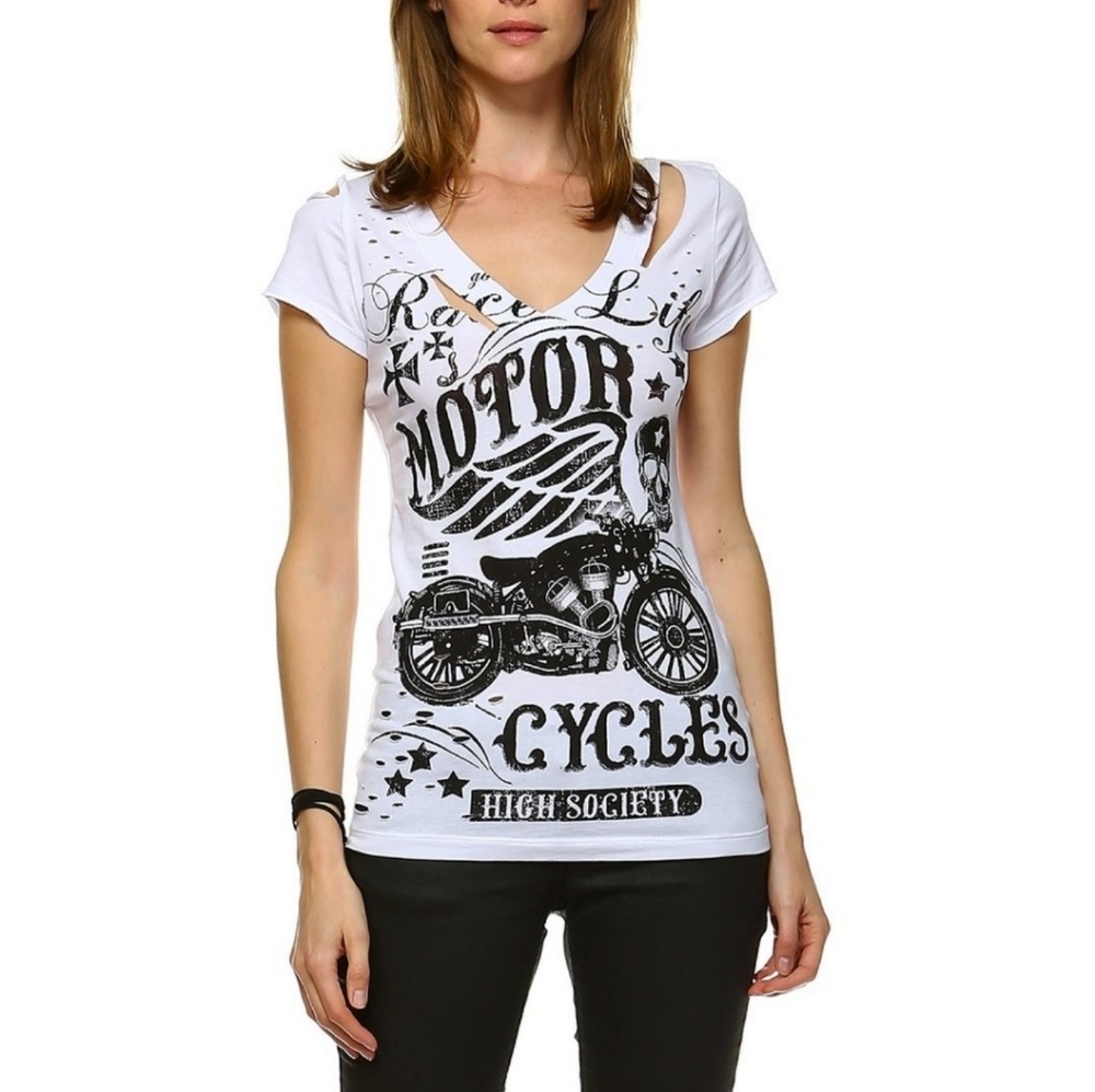 Distressed Motorcycle Tee